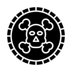 Pirate Coin glyph icon