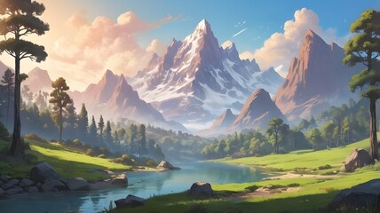 Beautiful landscape illustration