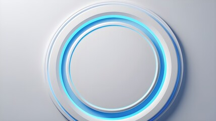 White Surface with Embossed Shape and Blue Illuminated