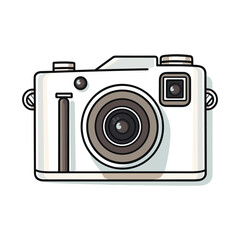 Flat illustration of a digital camera
