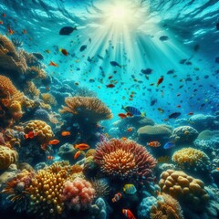 coral reef in the sea