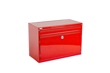 A vibrant red mailbox designed for secure mail delivery, featuring a sleek surface and modern design for residential use.