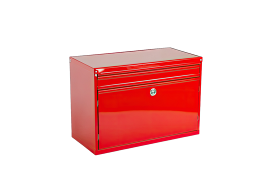 A vibrant red mailbox designed for secure mail delivery, featuring a sleek surface and modern design for residential use.