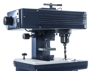 High-quality vertical milling machine with precision drill bit, ideal for metalworking and manufacturing applications.