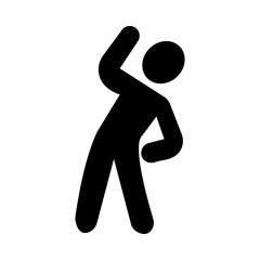 Stretching glyph icon