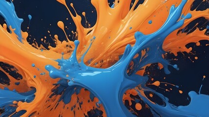 orange water splash
