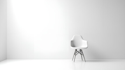 white chair in the studio