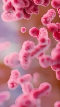 Pink Bacteria  Microscopic View