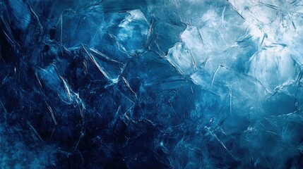 An abstract glass pattern in deep indigo, with marble textures and ample copy space, creating a sophisticated and modern background.