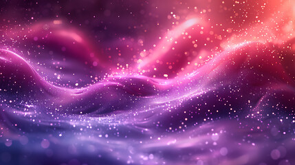Abstract Dark Purple and Pink background with sparkling stars.