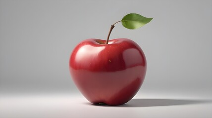 red apple isolated on white