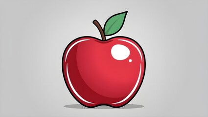 red apple illustration