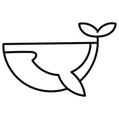Whale. Ideal for use as a transparent PNG.