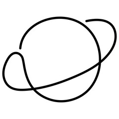 Planet with Ring. Ideal for use as a transparent PNG.