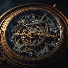 Fototapeta premium The significance of detailed watch dials in enhancing overall timepiece design