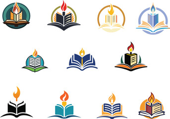 candle and book logo