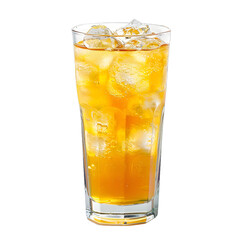 [Transparent Background PNG]Glass of Iced Tea with Ice Cubes