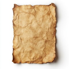 Fototapeta premium Vintage Paper Fragments: Eco-Friendly Abstract Design for World Environment Day. Sustainable Texture Concept with Isolated Old Paper Pieces on White Background. Minimalist Composition for Green Market