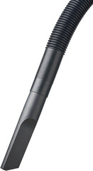 crevice nozzle with corrugated flexible pipe or hose of vacuum cleaner isolated white background in...