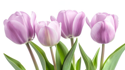 Fototapeta premium Beautiful bouquet of pink tulips ,Beautiful pink spring tulips on white background,Fresh tulip flower isolated on white background