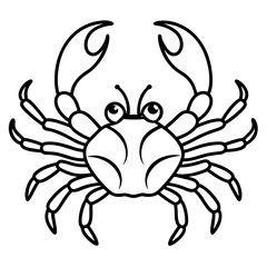 Obraz premium Crabs line art vector illustration