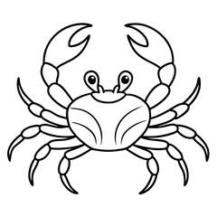 Crabs line art vector illustration