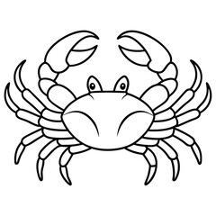 Crabs line art vector illustration
