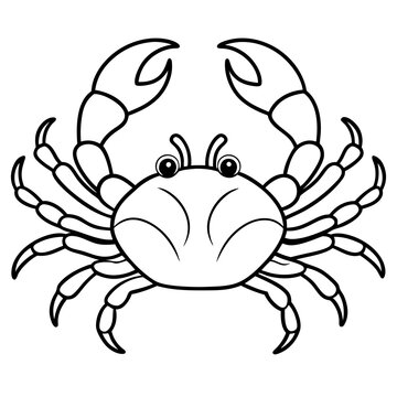 recommend clip art: Crabs line art vector illustration