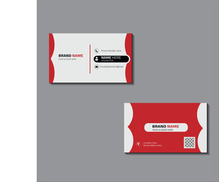  a vector template of modern ,creative ,clean and simple business card with clean concept .