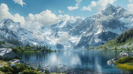 lake in the mountains