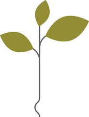 A simple illustration of a tiny tree sapling with a visible root, symbolizing growth and potential.