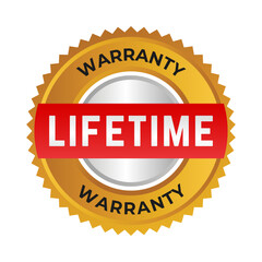 Lifetime Warranty - Stamp, Imprint, Seal Template. Vector Stock Illustration