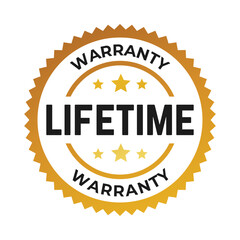 Lifetime Warranty - Stamp, Imprint, Seal Template. Vector Stock Illustration