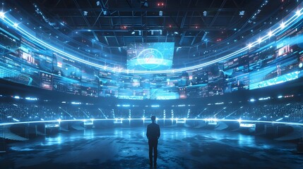 Futuristic Interactive Sports Arena with Immersive Communication Technology for Fan Experience