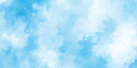 watercolor abstract painting of blue grunge texture, The morning fresh sky blue texture clouds, watercolor texture and watercolor and grunge blue paper.