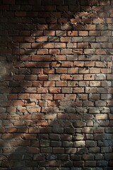 realistic outside old brick wall texture moody lighting, high speed continuous shooting UHD, generative ai