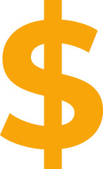 Golden dollar sign symbolizing wealth, finance, and currency.