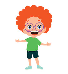 vector illustration of students in different postures