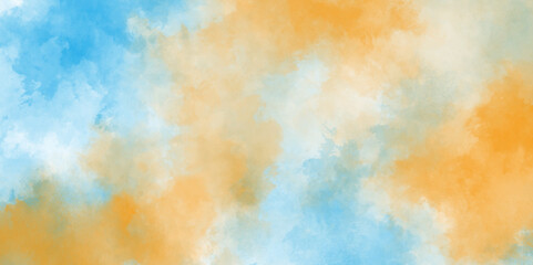 Abstract Art Paint Gradient Design. The painting depicts a sky filled with billowing clouds in various shades of white and gray, abstract modern watercolor hand painted background.