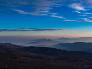 clouds over the mountains