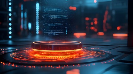 Glowing AI-Powered Security System with Real-Time Monitoring and Predictive Analytics