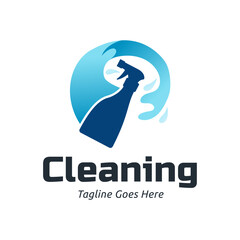 Fototapeta premium Set of Home Cleaning Services Logo Design Vector. Clean spray logo design.