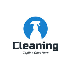 Set of Home Cleaning Services Logo Design Vector. Clean spray logo design.