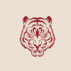 tiger head vector, tiger icon	
