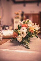 bridal bouquet on the table