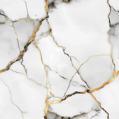 white marble background with golden line, pattern for seamless
