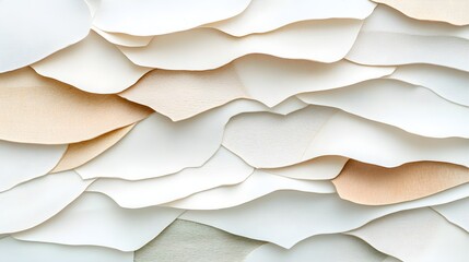 Fototapeta premium Natural sycamore bark texture, with wavy, smooth surfaces and a color palette of white, brown, and green, showing natural variations