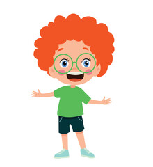 vector illustration of students in different postures