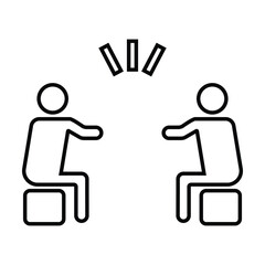 Fototapeta premium people discussing icon