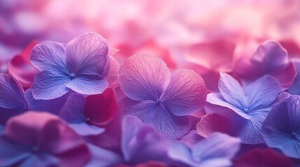 Delicate Purple Hydrangea Petals